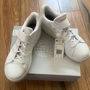 Adidas Kids' White and Cream Sneakers